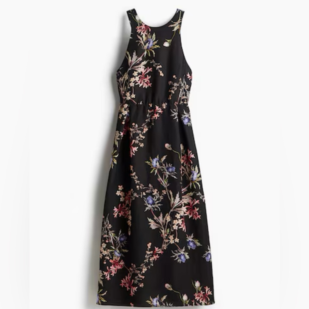 Floral Black Dress
